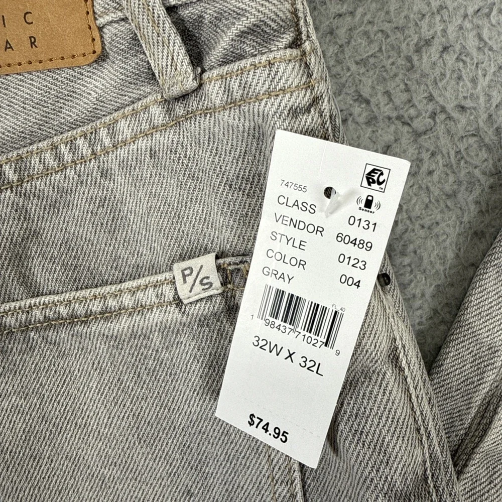 Pacsun Dylan Baggy Jeans‎ Mens 32x32 Gray Cargo NEW NWT